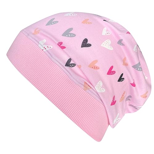 Wollhuhn-OeKO-Leichte-Weiche-Maedchen-Beanie-Muetze-Elastisches-Buendchen-UebergangszeitenSommer-Jersey-Baumwolle