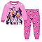 𝙆𝙥𝙤𝙥 Demon Pjs 2 Pack for Girls Rumi Costume H-Huntrix Hip Hop Y2k K Pop Pyjamas Set Music Cartoon Print Pajama Sleepwear for Kids 5-13 Years(Pink,130)