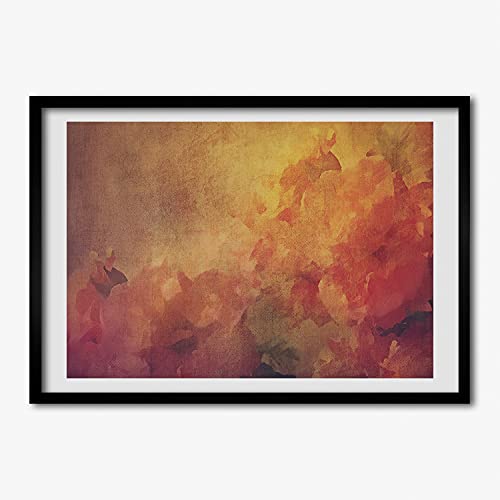 Cadre photo 70x50 cm Tulup en bois MDF avec affiche imprimée de fleurs pour tableau décoratif