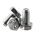 Class 10.9 Steel Cap Screw, Zinc Blue-Chromate Plated Finish, Hex Head, External Hex Drive, Meets DIN 931/ISO 898, 210mm Length, Partially Threaded, M16-2 Threads