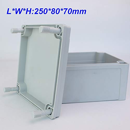 Davitu 1Pc 2508070mm ABS Waterproof Junction Plastic Box Enclosure Box Project Case DIY Outdoor Electrical Connection box