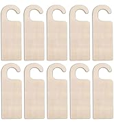 UPIQNG 10Pcs Wooden Door Knob Hanger Unfinished Natural Odorless Wood DIY Craft Painting Writing ...