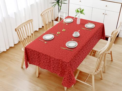 Image of Smiry Rectangle Waterproof Heavy Duty Vinyl Tablecloths, 60 x 84 Inch
