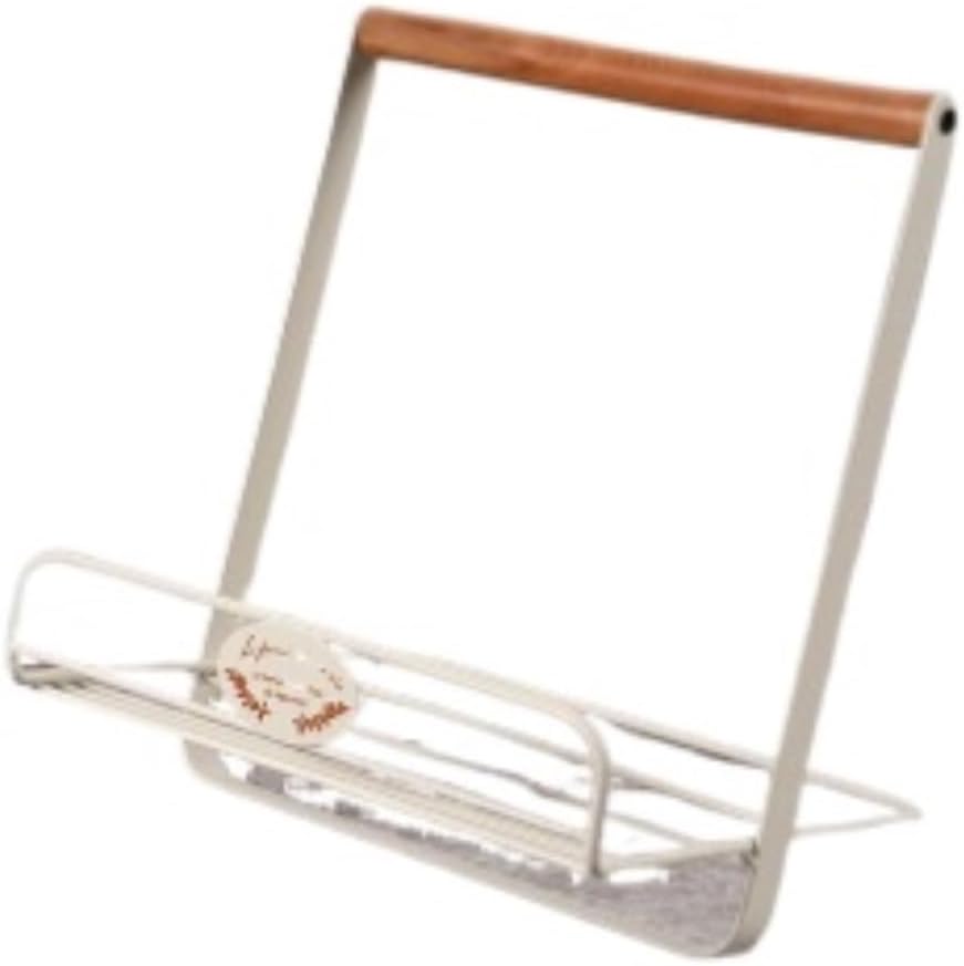 Recipe Holder Metal Cookbook Holder Stand Regal Adjustable and Foldable Recipe Book Cooking Helper(B)