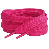 60cm /23\u201D Raspberry Pink Flat Shoelaces – Perfect Replacement for Kids Trainers, Sneakers, Sports Shoes, Athletic Footwear, & Boots