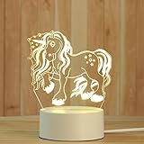 ユニコーン3DアクリルLEDランプ家庭用子供用ナイトライトテーブルランプ誕生日パーティーの装飾バレンタインデーベッドサイドランプ CDKPAWMZ
