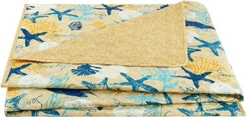 VCNY Home Aquatic 5 Piece Reversible Bedding Quilt Set, King, Blue - Image 6