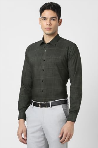 Image of Van Heusen Mens Checkered Full Sleeve Shirt | Timeless Pattern | Smart Comfortable Styling