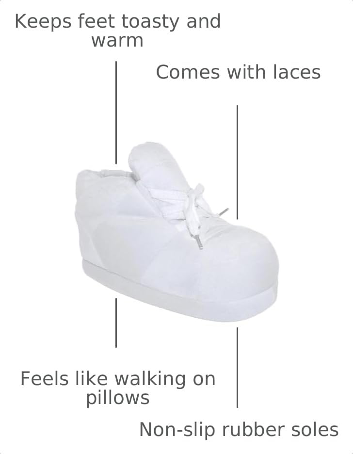 Image of Happy Feet Slippers Standard Sneaker Slippers for Men, Women, and Kids - Women Shoes, Gifts for Women, As Seen on Shark Tank - Classy Oversized House Slippers for Women with Non-Slip Rubber Soles