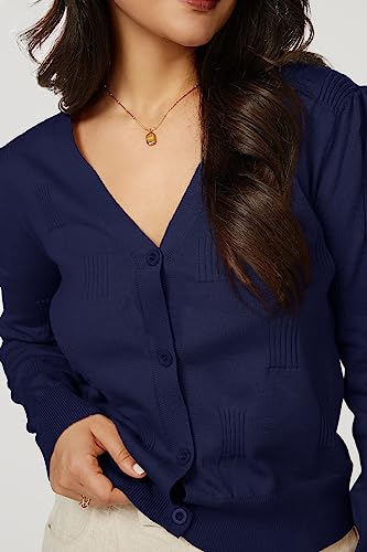 Image of Arach&Cloz Women's Soft Cropped Cardigan Casual Lightweight Shrug Sweater Tops