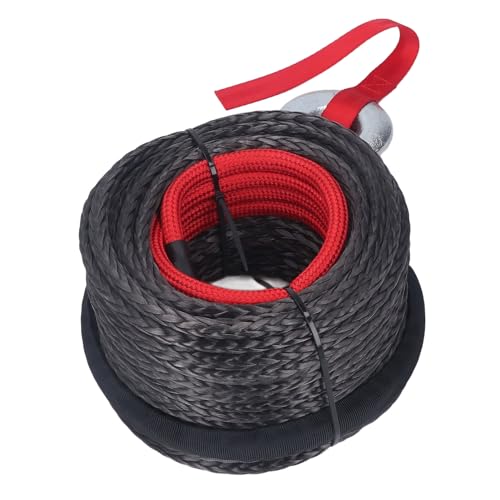 Corda Sintetica per Verricello, Corda in Plastica Sintetica 30M Verricelli Argano Resistente Ai Raggi UV Corda Forestale Resistente All'Usura Corda per Rimorchio per Verricello