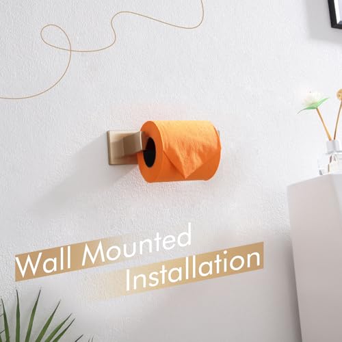 Image of KOKOSIRI Toilet Paper Holders Wall Mounted Toilet Roll Holder for Bathrooms Hardware Washroom, Champagne Bronze Stainless Steel B2003CPG