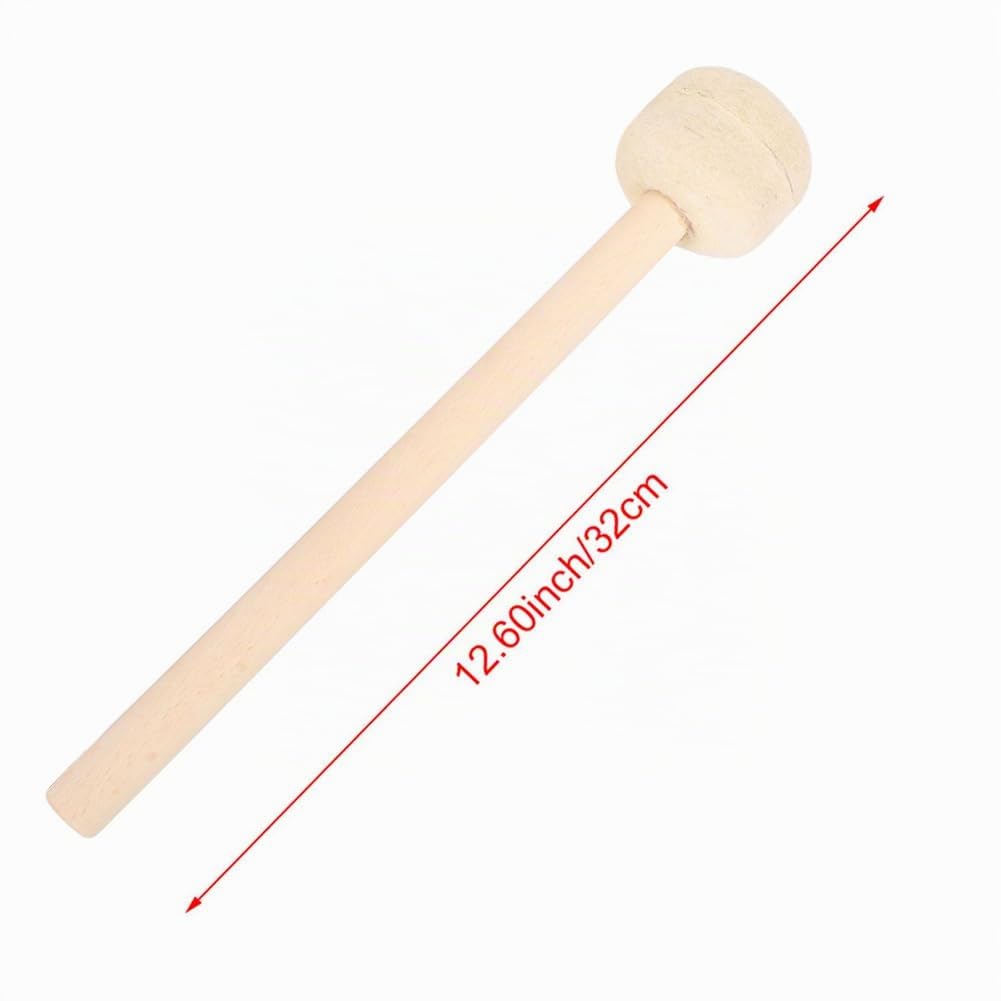 Baguettes de Tambour, Bâton de Tambour, Maillet de Tambour, Maillet pour Grosse Caisse, Baguettes de Timbales, Baguette de Tambour en Feutre de Laine, Pour Instrument à Percussion, Accessoire Bande