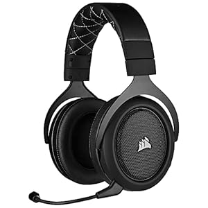Corsair HS70 Pro Wireless Gaming Headset – 7.1 Surround Sound Headphones for PC, MacOS, PS5, PS4 – Discord Certified – 50mm Drivers – Carbon,Black