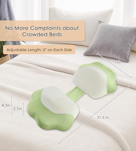 Image of Memory Foam Pregnancy Pillows for Sleeping, Side Sleeper Maternity Pillow Support for Back Belly HIPS, Adjustable Wedge Pillow for Pregnant Women, Side Sleeping Pregnant Pillows with Pillowcase