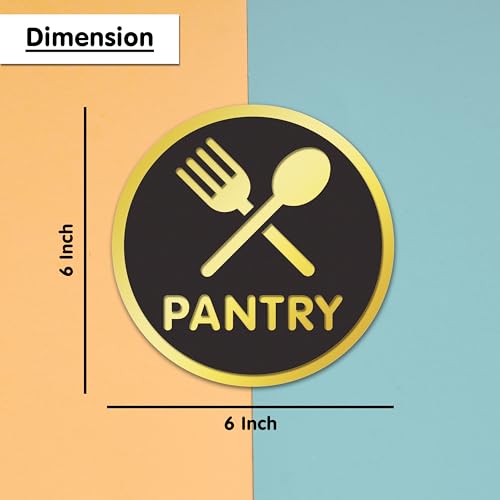 Image of Rousrie Pantry Stickers For Glass Doors (Size: 6 Inch) For Office, Stores, Cafe, Hotel, Restaurant, Business & Shop, Self-Adhesive, Acrylic Signage (Design 1)
