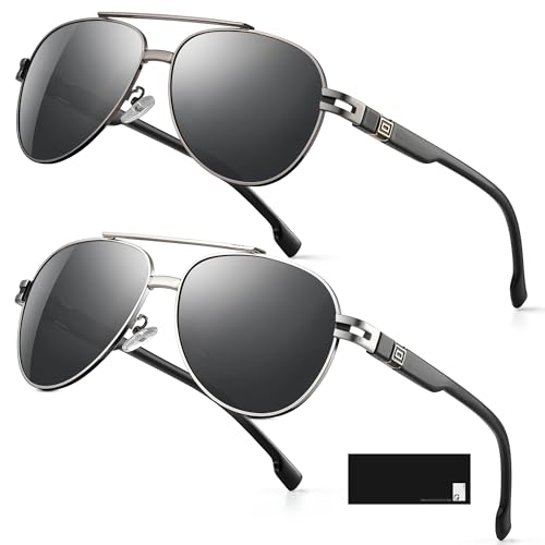 Modern Men’s Acetate Sunglasses – Structured Square Frame with Visible Metal-Core Temples, Polarized UV400 Protection
