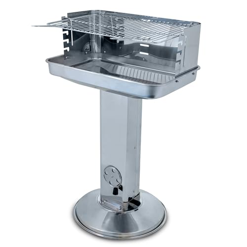 ACTIVA Edelstahl Holzkohle Säulengrill 'Pisa' mit 54 x...