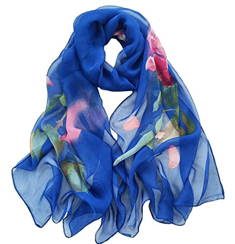 Pokeedioty Women’s Scarf Lightweight Elegant Floral Pattern Scarf Fashion Scarves Sheer Scarfs Shawls