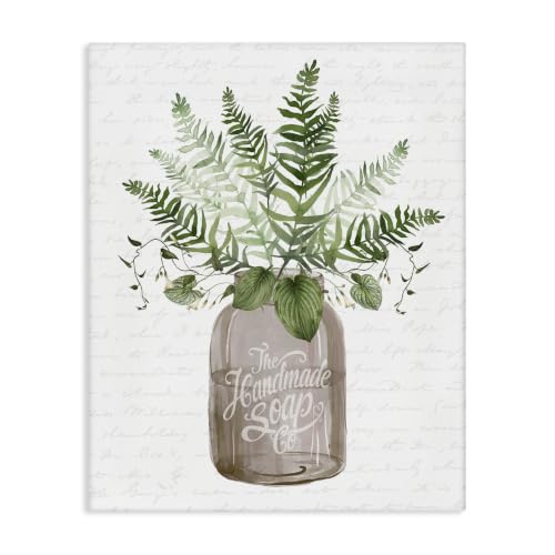 Botanical Bouquet Jar Cursive, 24 x 30 Inch Canvas Wall Art