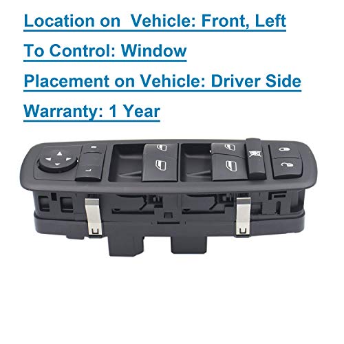 MOCW 68271203AB Left Driver Master Power Window Switch Fit for 2015-2016 Chrysler 200,for 2013-2016 Dodge Dart; for 2014-2016 Jeep Cherokee- No Auto - Thumbnail 2
