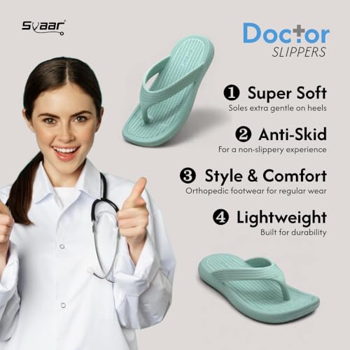 Image of SVAAR Women's Flip-Flops Slippers | Orthopedic, Diabetic, Pregnancy | Soft Doctor Anti-Skid Slipper for Women | Comfortable & Lightweight | All Day Wear Flip-Flops Slipper