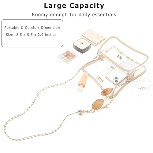 Image of YGR Clear Bag Stadium Event Concert Approved, Transparent Clear Crossbody Purse Shoulder Bag for Women