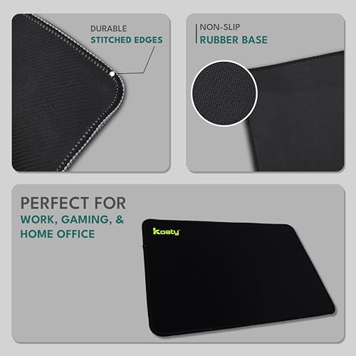 Image of Ultra-Smooth Medium Size 260mm x 210mm, 3mm Thick Mousepad with Durable Stitched Edges, Non-Slip Rubber Base, Spill-Resistant, Perfect for Professional Work & Gaming