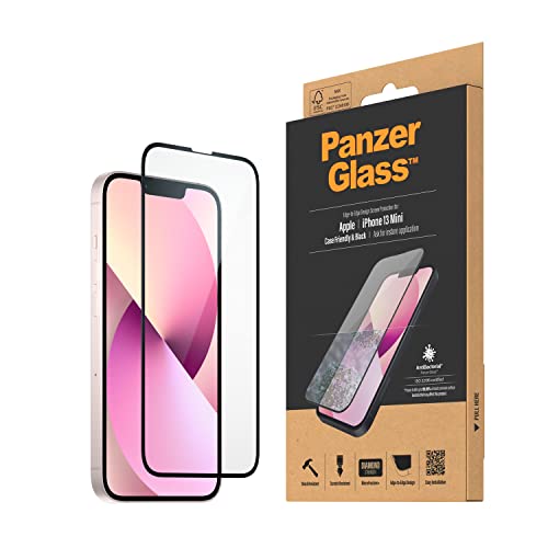 PanzerGlass™ Screen Protector for iPhone 13 mini Case Friendly, Black