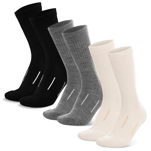Image of Merino Wool Socks for Men and Women Hiking Merino Wool Boot Socks Thermal Warm Crew Style Work