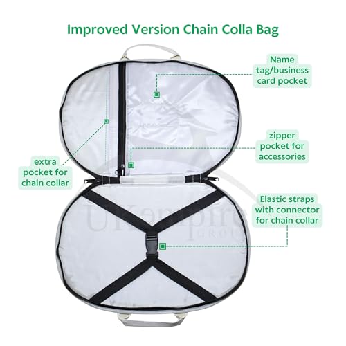 Masonic OES White Chain Collar Case - Machine Embroidered (Improved Design), Freemason Carrying Bag4