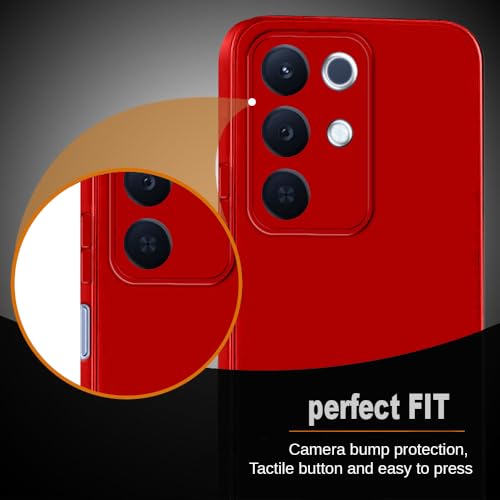 Image of Back Cover for Realme 15x 5G / C85 5G / Narzo 90x 5G | Full Camera Protection | Premium Liquid Silicon Case | Flexible Bumper Case for Realme 15x 5G / C85 5G / Narzo 90x 5G (Red)