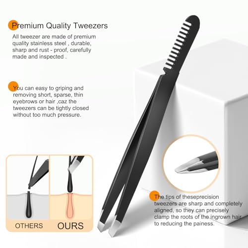 Professional Tweezers & Nail Clippers Set for Grooming - Image 2