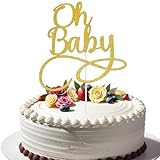 Chewarelly 1 Pack Oh-Baby Cake Toppers Boy or Girl Theme Baby Shower Cupcake Picks for Gender Reveal, Kids Birthday Party Decoration(Style B)