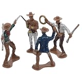 Idéal pour les maisons de poupées : ces modèles sont parfaits pour créer des scènes western réalistes dans les maisons de poupées, avec de multiples poses disponibles. statuette de cowboy miniature, cowboy