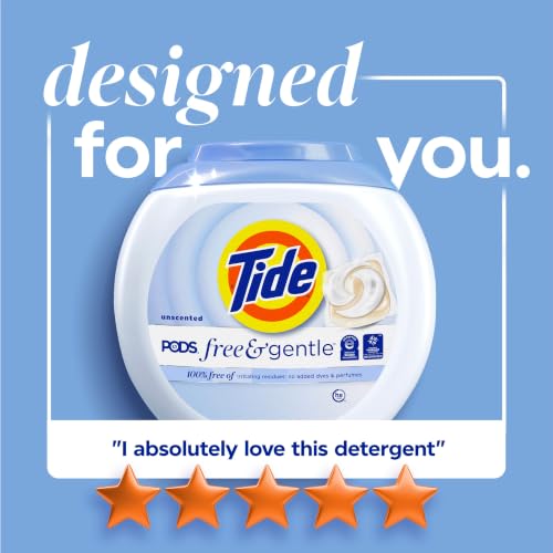 Tide PODS Free & Gentle Laundry Detergent Soap Pacs, 112 Count, Tide PODS Laundry Detergent, Laundry Detergent Pacs, Laundry PODS Detergent - image 5