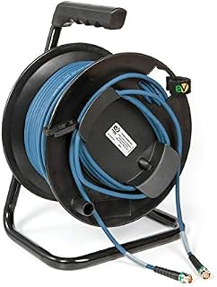Emelec VíasCom R-SDI-3006A/050-50 m Video Cable 4K-UHD 12G-SDI (0.8/3.75/6.0) Mounted on Cable Holder with BNC 4K-UHD Unifilar Conductor - Blue - PVC Flexible