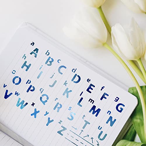 INFUNLY Metal Number Alphabet Stencils Mixed Letter Number Stencils Stainless Steel Number Alphabet Template for Painting Wood Carving Drawings Woodburning Engraving Scrapbooking - Image 4