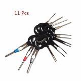 Kalolary 11Pcs/Set Terminal Removal Tools Car Electrical Cable Wiring Crimp Connector Pin Extractor Kit Car Repair Hand Tool Set Plug Key