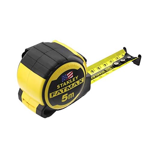 Stanley FMHT36318-0 FatMax Next Gen måttband (5 m, med Blade Armor skyddskåpa, fullständig Maxshield beläggning, inkl. bältesklämma och integrerad snodd hållare)