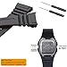 Lijinlan Watch Replacement Watch Band for Casio W-96H, Flexible Black Resin Strap fit W96 W-96H W96H W-96H-1AV W-96H-3A 2A/4A W-96H-9AV Sport Watch Adjustable Breathable Wristband (Black)