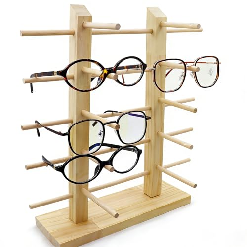 Ctforest Soporte Para Gafas, Soporte Para Gafas, Soporte Para Gafas De Madera, Adecuado Para Presentar Gafas De Sol Y También Para Guardar Gafas Madera