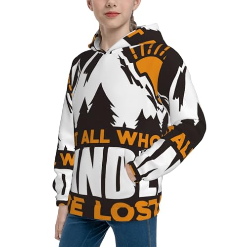 Not All Who Wander Are Lost4 Kid Hoodies Boys Sweatshirts Girls Pullover with Pocket2