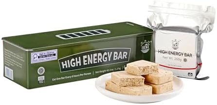BDH High Energy Bar 5520Kcal Emergency Preparedness Food Bar Long Shelf-life | To-go size Iron Tin 1.2kg/6 bags | Original Compressed Biscuits | Survival Compact Food Ration MRE For Outdoor Camping Activities, Crisis Preparation, Earthquakes, Wildfires, Disaster Preparedness Kit