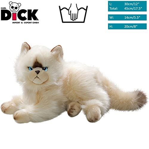 Peluche chat persan Carl Dick 30cm doudou réconfortant pour petits et grands