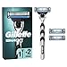 Gillette Mach3 Nassrasierer Herren, Rasierer + 3 Rasierklingen mit 3-fach Klinge, Vatertagsgeschenk