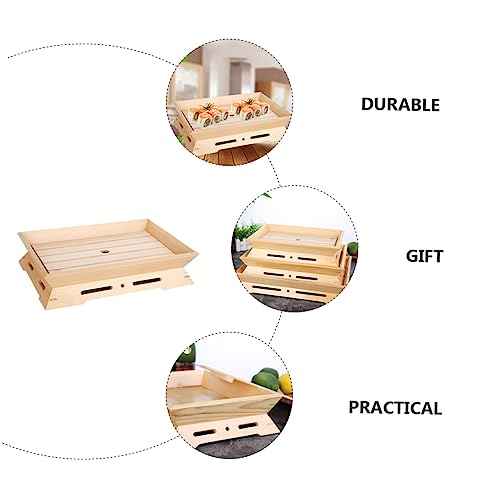 Plato Sushi de Madera Estilo Japonés 12 pulgadas miniatura 3