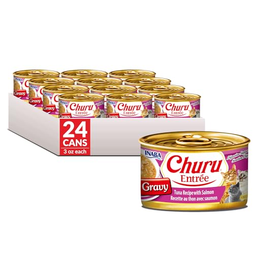 INABA Churu Entree Gravy Wet Cat Food, Tuna Salmon, 24ct - image 1