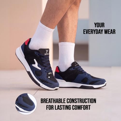 Image of YOHO Men's Sneakers Flo & Blazer | Stylish & Comfortable | Low Top, Lace Up Casual Shoes for Man /Gents