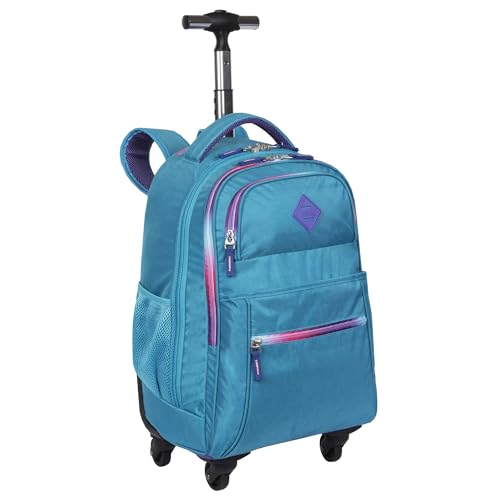 Mochila Carrinho 4 Rodas Sestini Rolling Degradê Azul Caribe